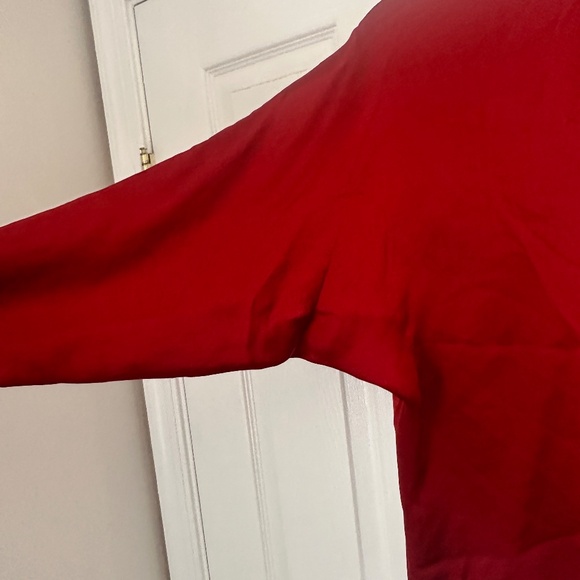 Vintage 70's 80's Christian Dior Tricots et Coordonnés Red Silk Blouse Tie 44 12 - Picture 6 of 10